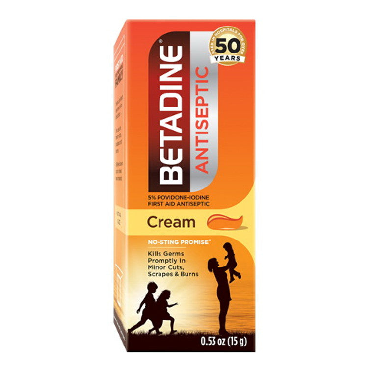 Betadine Betadine Antiseptic Cream 0.53 Oz First Aid Black