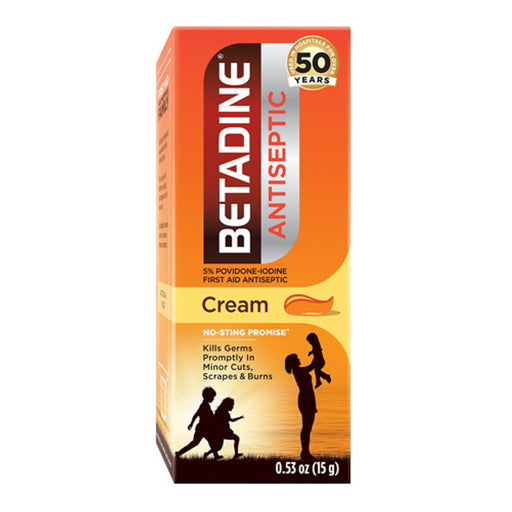 Betadine Betadine Antiseptic Cream 0.53 Oz First Aid Black