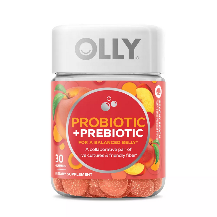 Olly Olly Probiotic + Prebiotic Gummies - Peachy Peach Vitamins & Supplements Lavender