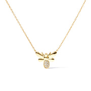 Bids.com 10K Yellow Gold Diamond Accented Bumble Bee Pendant 18" Inch Necklace (H-I Color, I1-I2 Clarity) Necklaces White Smoke Yellow.Gold / 18