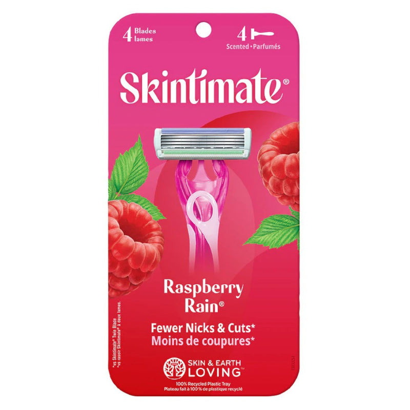 Skintimate Skintimate Razors, Raspberry Rain, 4 Blades Shaving & Grooming Violet Red