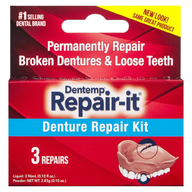 Dentemp Dentemp Repair-It Advanced Formula Denture Repair Kit Denture Repair Kits Firebrick