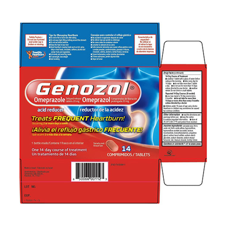 Genozol Genozol Acid Reducer, Capsules Acid Neutralizers White Smoke