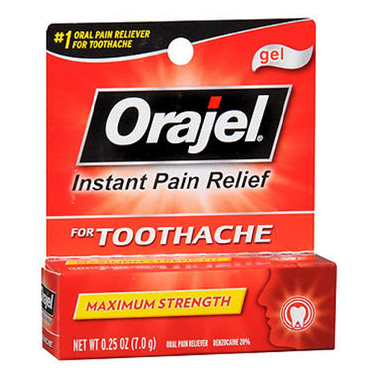0 Orajel Maximum Strength Toothache Painrelief Gel - 0.25 Oz Medicine Cabinets White Smoke