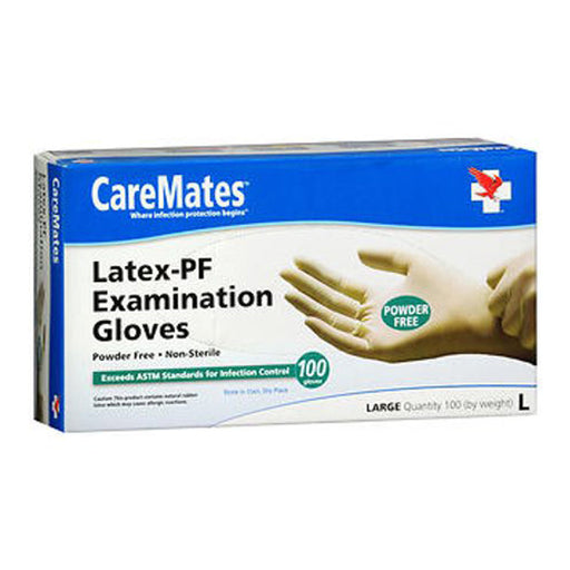 Caremates Caremates™ Medical Grade Vinyl Gloves – Powder-Free (Large, 100 Count) Gloves & Mittens White Smoke