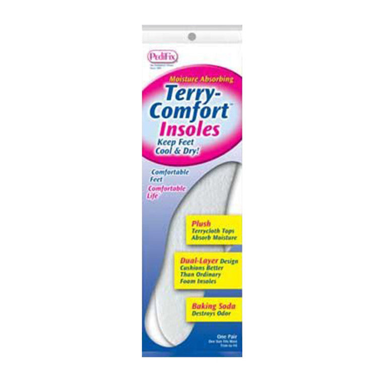 Pedifix Toe Comforters Pedifix Toe Comforters Sockless Insoles W/terry Comfort One Size Fits Most Pr Foot Care White Smoke