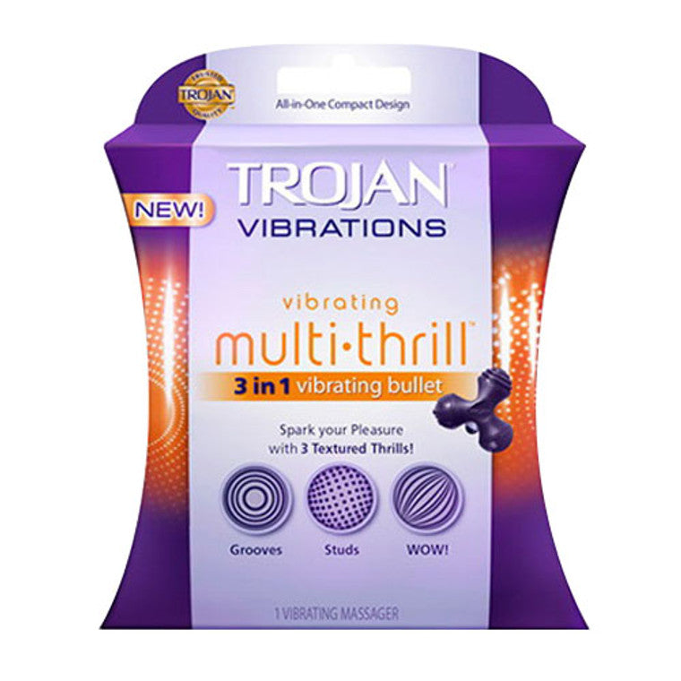 Trojan Vibrations Trojan Vibrations Multi Thrill 3 In 1 Vibrating Bullet Massagers White Smoke