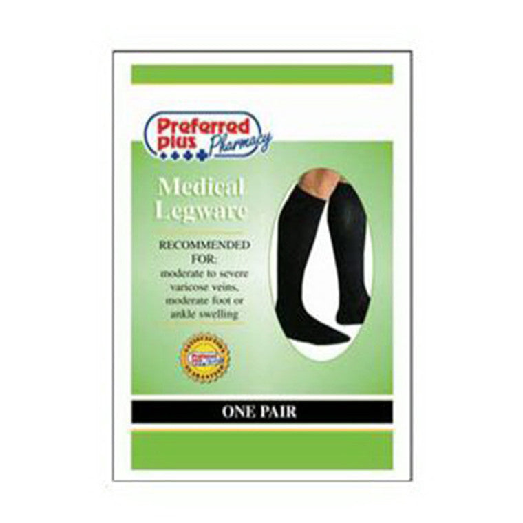 Preferred Pharmacy Preferred Pharmacy Preffered Plus Socks For Men Size 20-30 # 1631, Black- 1 Pair, Small Knee Socks White Smoke