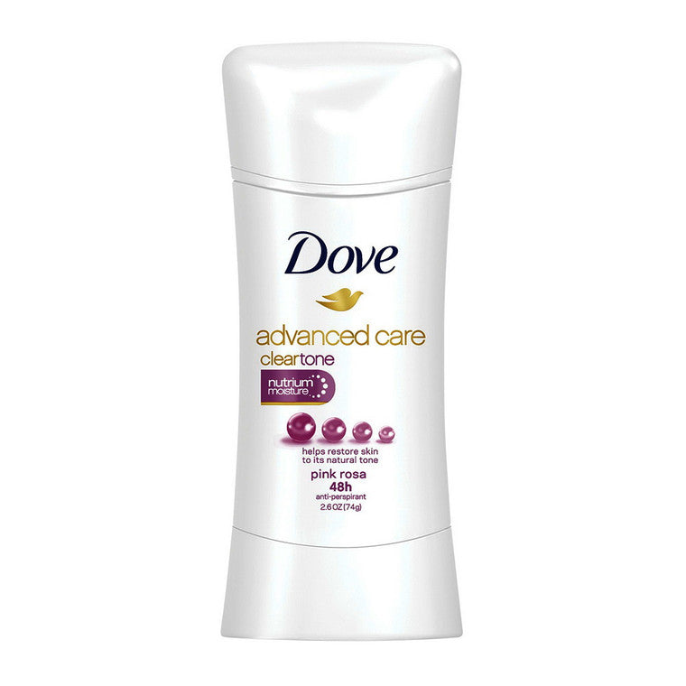 Dove Dove Advanced Care Antiperspirant ClearTone Pink Rosa, 2.6 Oz Deodorant White Smoke