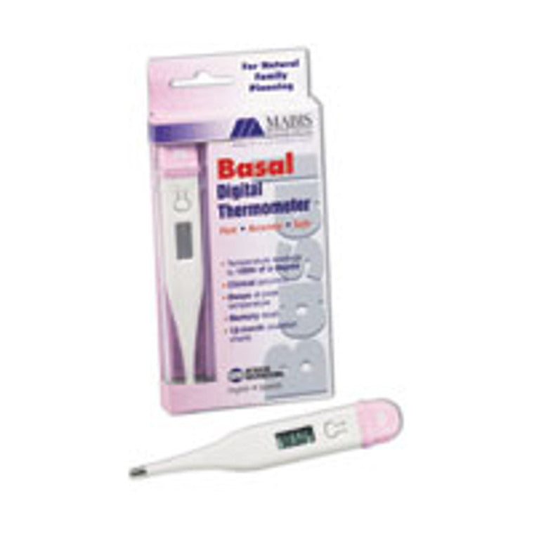 Mabis Healthcare Mabis Healthcare Digital Thermometer Basal Oral Probe Hand-Held Medical Thermometers White Smoke