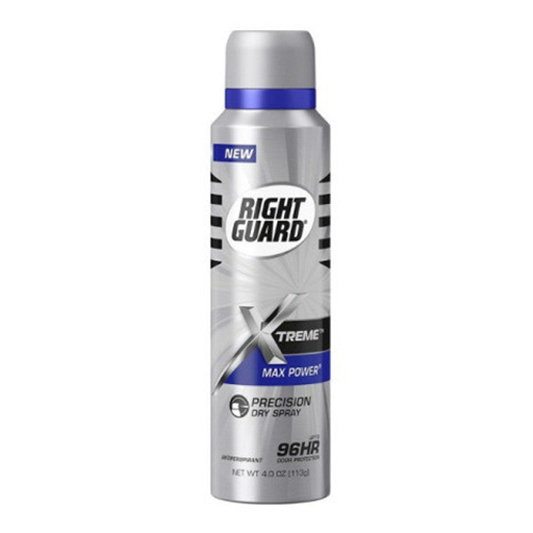 Right Guard Right Guard Antiperspirant, Precision Dry Spray, Max Power 4 Oz Personal Care Gray