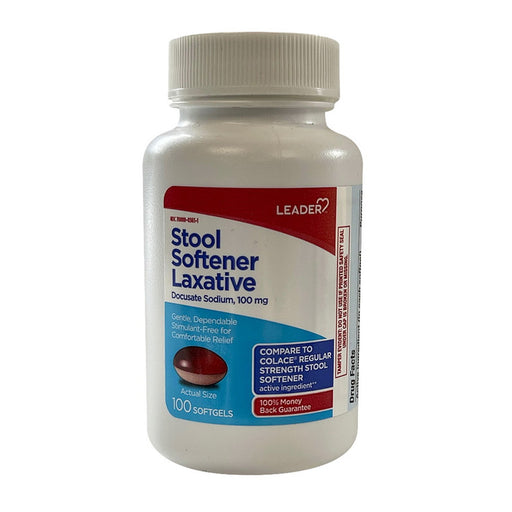 Preferred Plus Preferred Plus Stool Softener 100 Mg Docusate Sodium Softgels Medicine Cabinets White Smoke