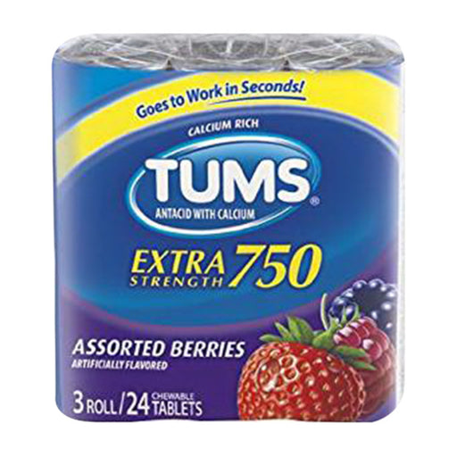 Tums Tums Extra Strength 750 Assorted Berries Tablets Medicine Cabinets Dark Slate Blue
