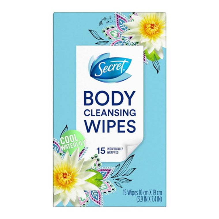 Secret Secret Wipes, Cleansing, Body, Cool Waterlily Deodorant Sky Blue