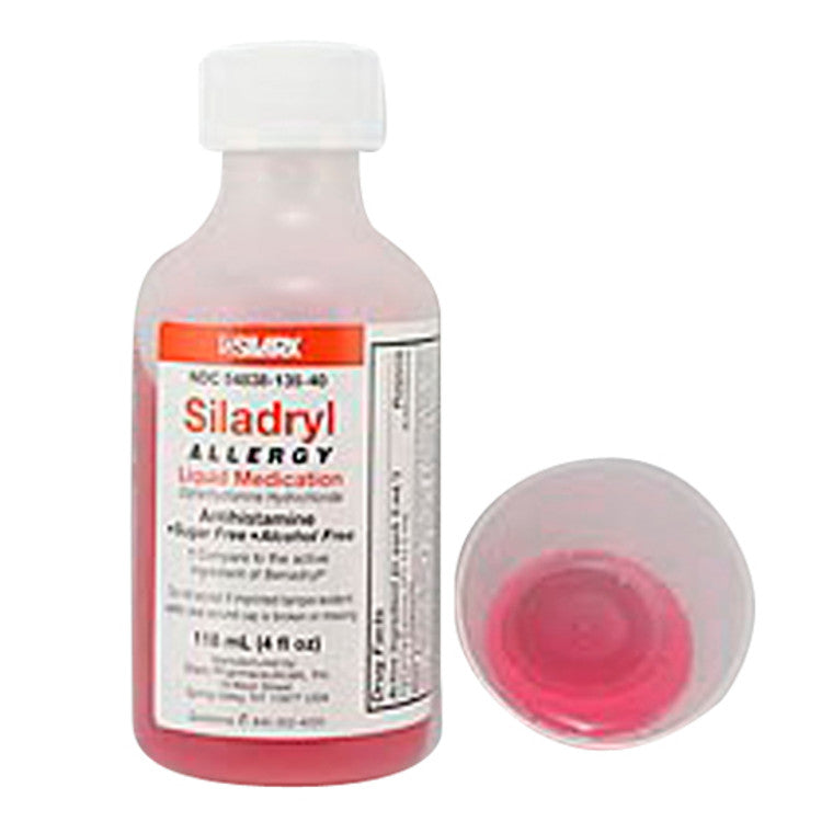 Top Selling Items Top Selling Items Siladryl Liquid Sf Af 12.5/5Ml 118 Ml By Silarx Pharmaceutical Medicine Cabinets White Smoke