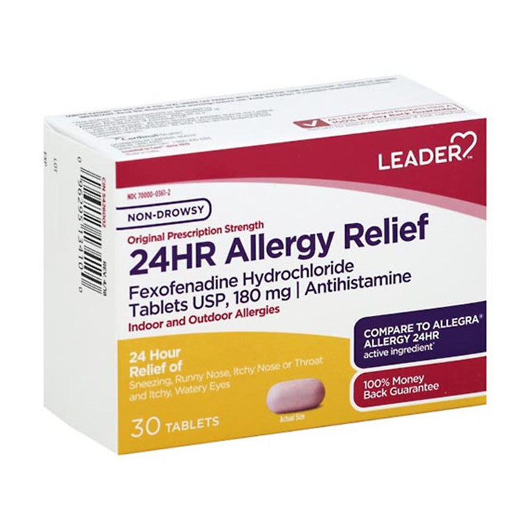 Top Selling Items Top Selling Items Leader 24Hour Allergy Relief Tablets 180mg Medicine & Drugs White Smoke