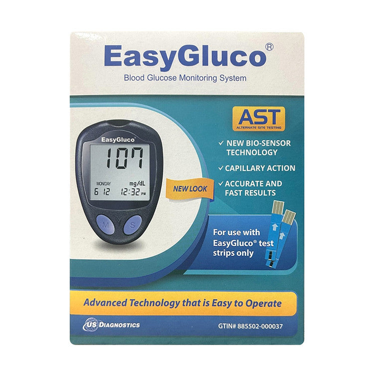US Diagnostics US Diagnostics Easy Gluco Blood Glucose Kit Health Care Antique White
