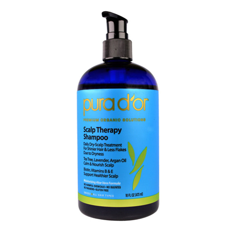 Pura D'or PURA D'OR Scalp Therapy Shampoo - 16oz Shampoo White Smoke