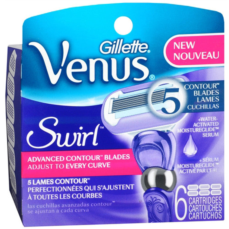 Gillette Gillette Venus® Deluxe Smooth Swirl Razor Blade Refills Shaving & Grooming White Smoke