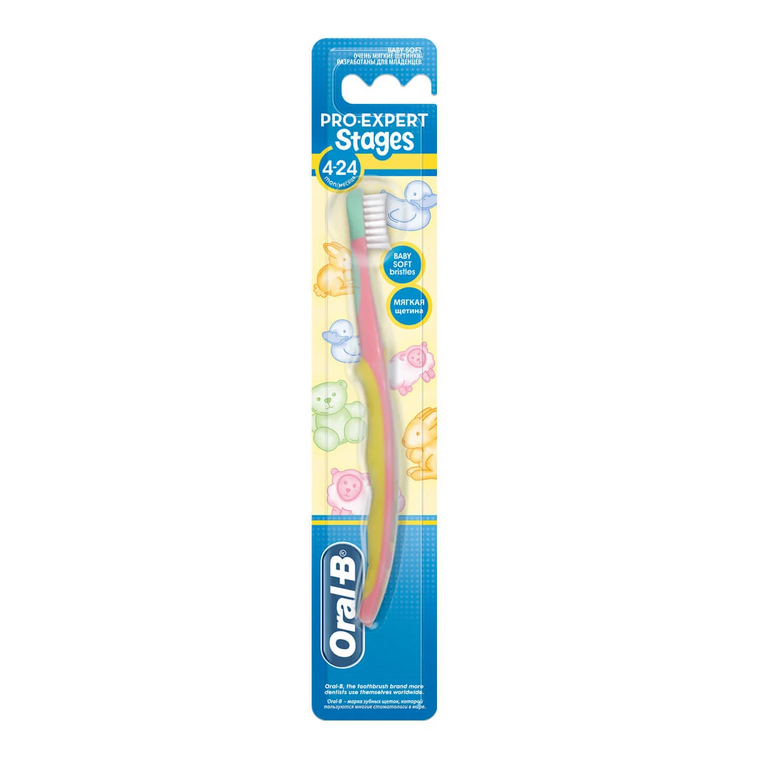 Oral-B Oral-B Pro-Health Stages Toothbrush, Disney, Baby Soft, 4-24 Months Toothbrushes Lemon Chiffon