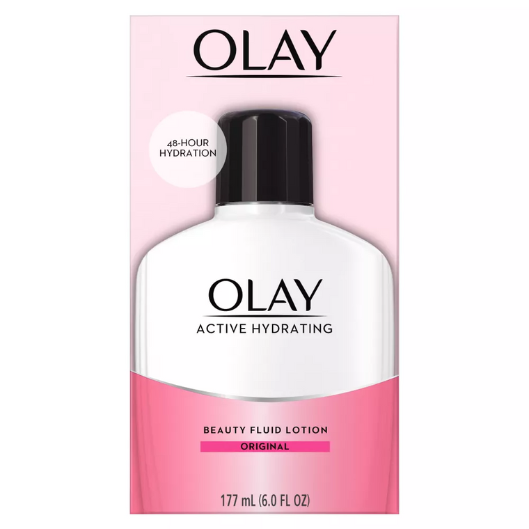 Olay Olay Active Hydrating Original Beauty Fluid Lotion, 6 Fl Oz Face Moisturizer White Smoke