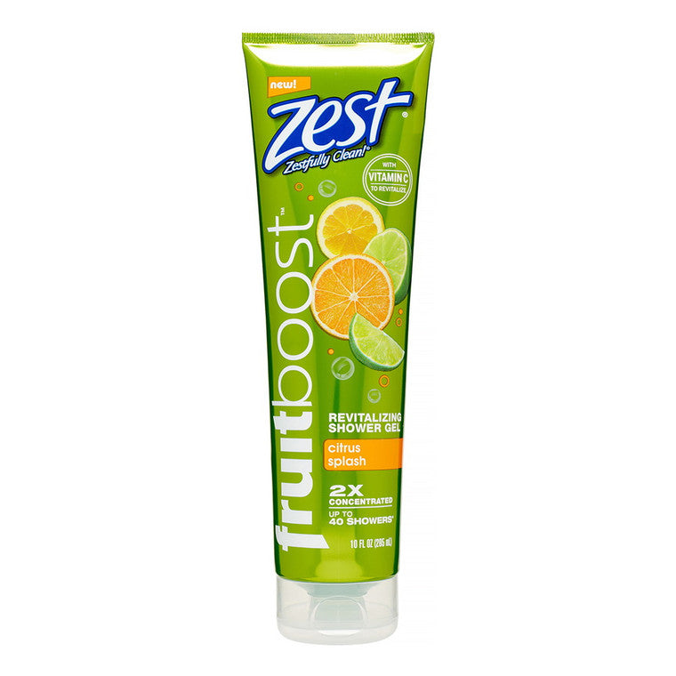 Zest Zest Fruitboost Citrus Splash Revitalizing Shower Gel 10 Fl. Oz. Tube Bath & Body White Smoke