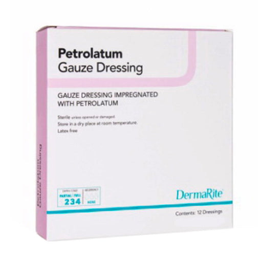 DermaRite DermaRite Impregnated Dressing DermaLite 3 X 9 Inch Gauze Petrolatum Sterile, Box Of 50 Medical Supplies Lavender