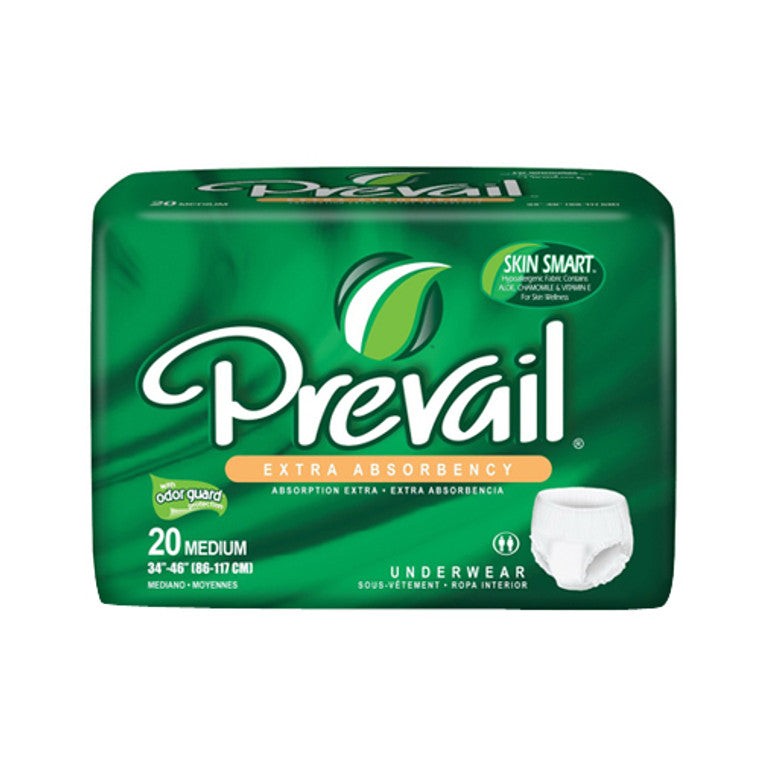 Prevail Prevail Underwear Extra Absorbency Medium - 4 Pks Of 20 Incontinence Aids Forest Green
