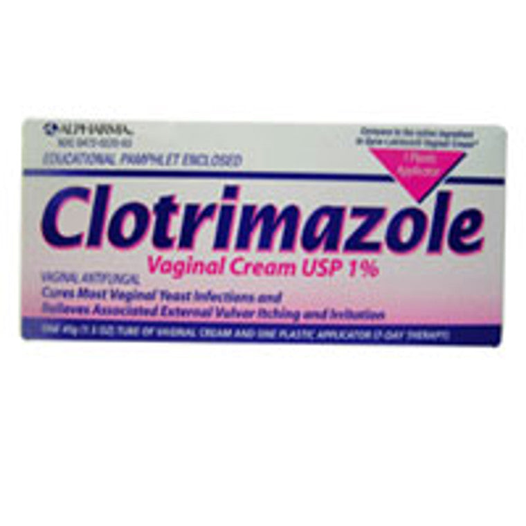 Clotrimazole Clotrimazole Vaginal USP 1 Cream - 45 Gm Yeast Gray
