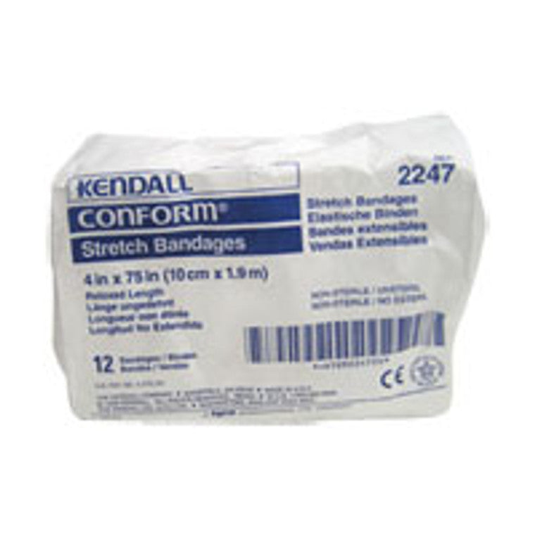 Stretch Gauze Stretch Gauze Conform Bandages Nonsterile 4" X 75" - 12 Rolls First Aid Gray