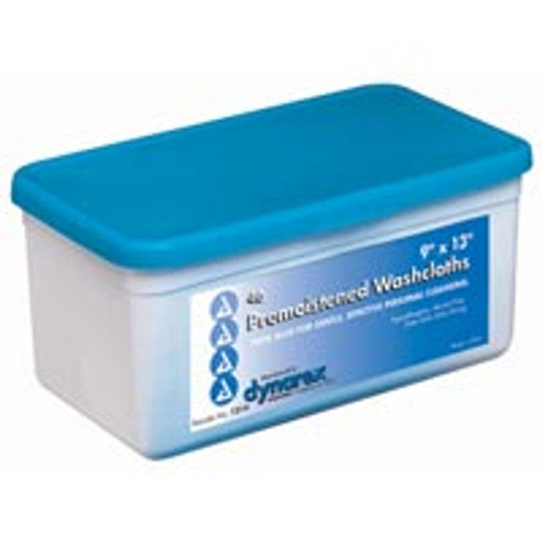 Dynarex Dynarex Pre-Moistened Wet Disposable Washcloths W/ Standard Tub, 9"X13" Health Care White Smoke