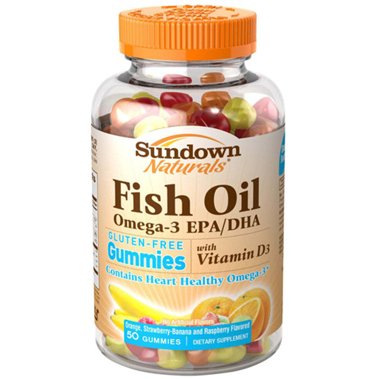 Sundown Naturals Sundown Naturals Fish Oil Omega-3 Gummies With Vitamin D3 Vitamins & Supplements White Smoke