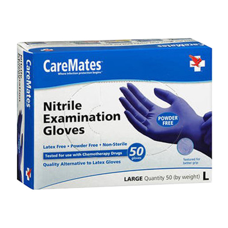 Caremates Caremates Powder Free Nitrile Examination Gloves Large Gloves & Mittens Lavender