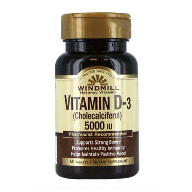 Windmill Windmill® Vitamin D-3 – High Potency 5000 IU Tablets Vitamins & Supplements White Smoke