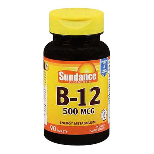 Sundance Sundance Vitamins® B-12 500 mcg – Energy Metabolism Support (Tablets) Vitamins & Supplements Black