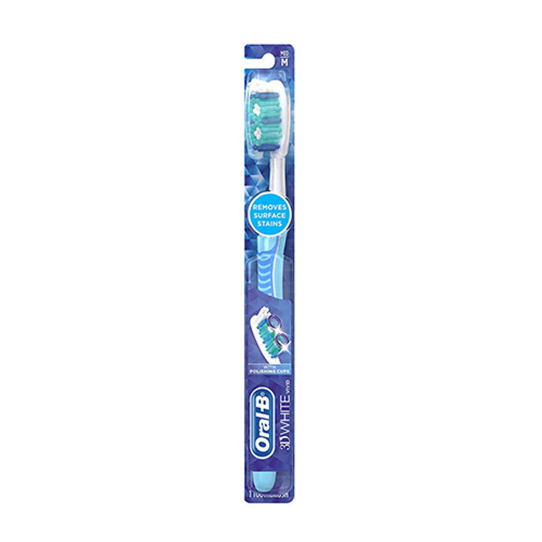 Oral-B Oral-B 3D White Vivid 35 Medium Manual Toothbrush Toothbrushes Slate Gray
