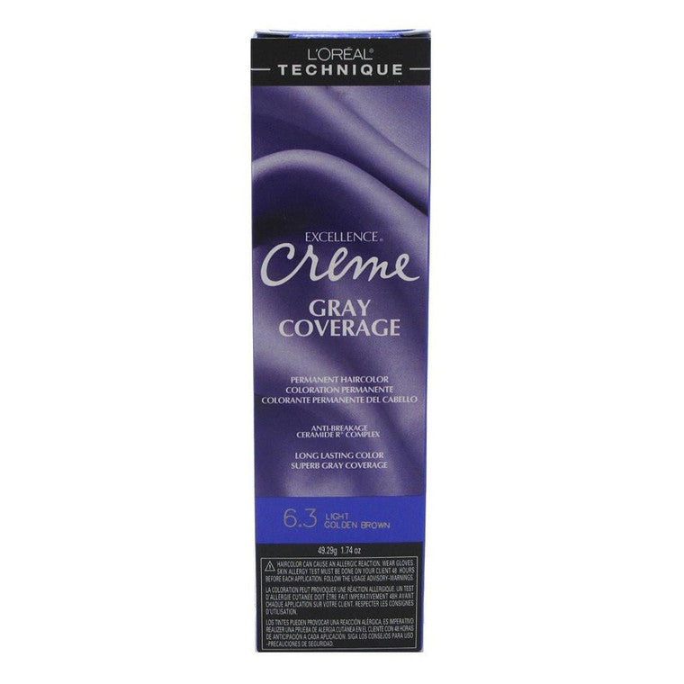 L'Oreal L'Oreal Excel Creme Color 6.3 Light Golden Brown, 1.74 Oz Hair Color Dark Slate Gray