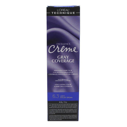 L'Oreal L'Oreal Excel Creme Color 6.3 Light Golden Brown, 1.74 Oz Hair Color Dark Slate Gray