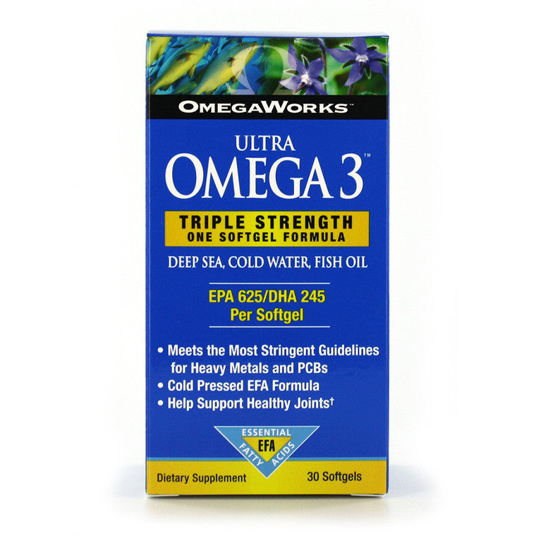 OmegaWorks OmegaWorks Ultra 3 Triple Strength, 30 Softgels Vitamins & Supplements White Smoke