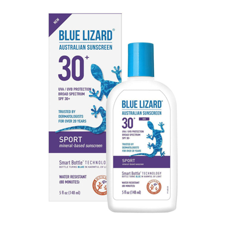 Blue Lizard Blue Lizard Australian Sunscreen - Sport, SPF 30+, 5 Fl Oz Sunscreen White Smoke