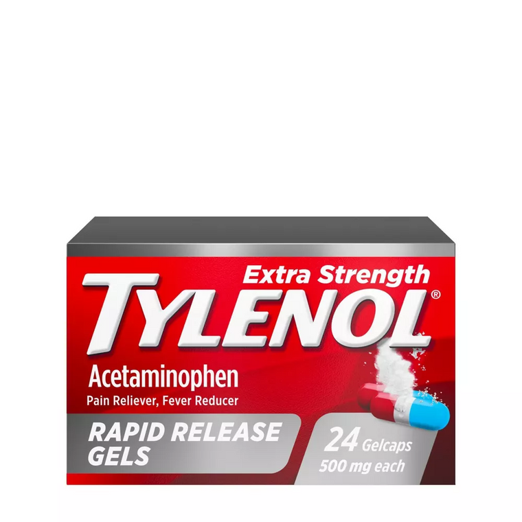 Tylenol Tylenol Extra Strength 500 Mg Acetaminophen Rapid Release Gels Health & Beauty Dim Gray