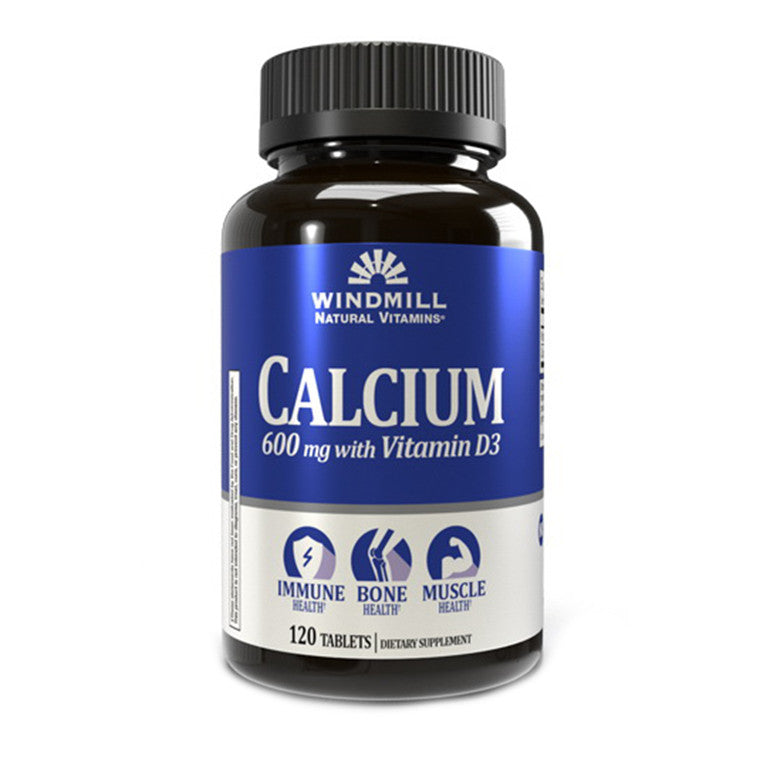 Windmill Windmill® Calcium 600 mg with Vitamin D3 – Bone Health Support (120 Tablets) Vitamins & Supplements White Smoke