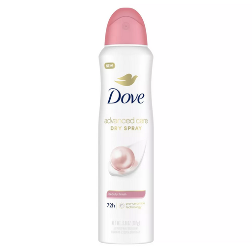 Dove Dove Advanced Care Dry Spray - Beauty Finish - 3.8 oz (107g) Deodorant & Anti-Perspirant White Smoke