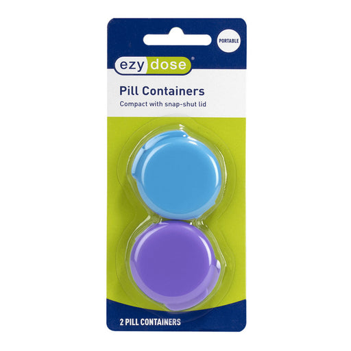Ezy Dose Ezy Dose Daily Round Portable Pill Containers Pillboxes Cornflower Blue Default Title
