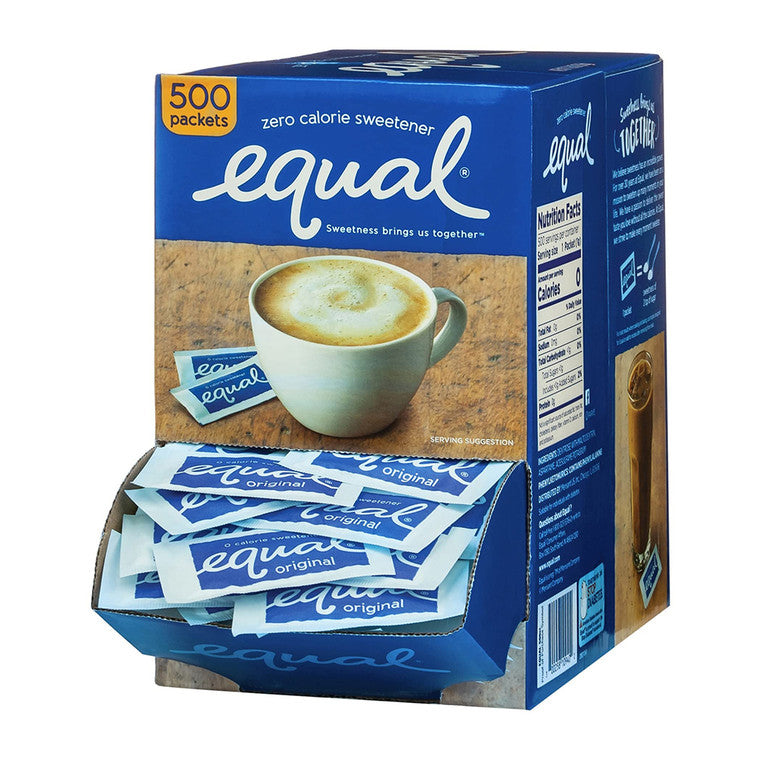 Equal Equal Original Zero Calorie Sweetener, 500 Count Packets – Blue Box Sugar & Sweeteners White Smoke