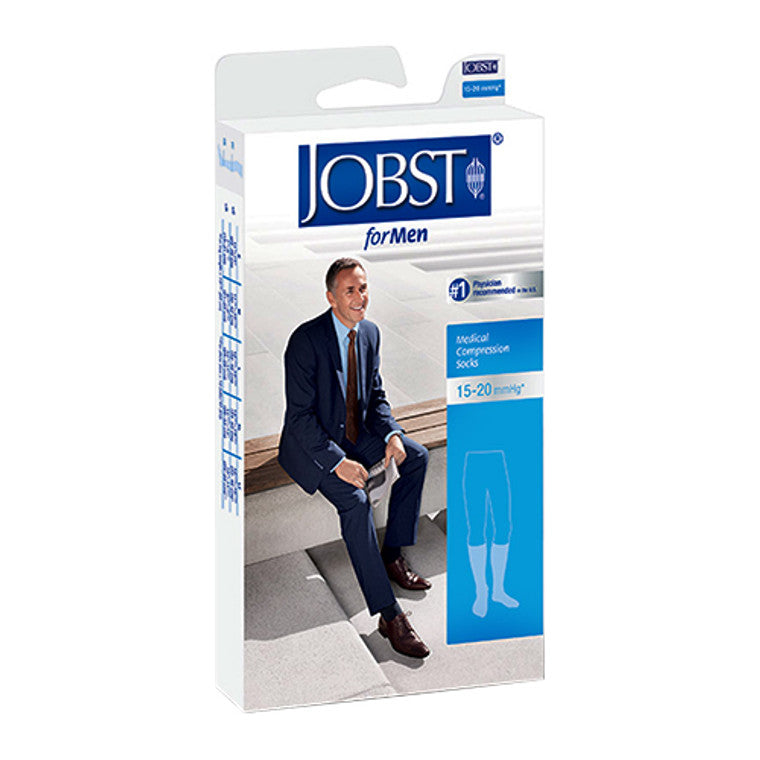 Jobst Jobst Medical Legwear For Men Knee High Socks 15-20 Mmhg Black Large 1 Pair Medical White Smoke