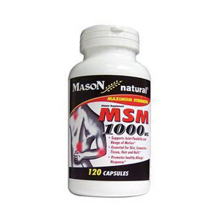 Mason Natural Mason Natural Msm 1000 Mg Maximum Strength Capsules Vitamins & Supplements White Smoke