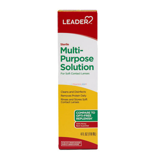 Leader Health Care Leader Health Care Multi-Purpose Solution For Contact Lenses, 4 Oz Contact Lens Solution Lavender