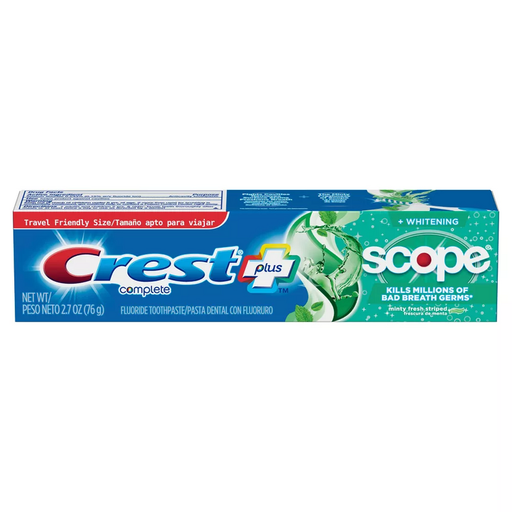 Crest Crest Complete Plus Scope Whitening Fluoride Toothpaste Minty Fresh 2.7 oz Toothpaste Dark Cyan