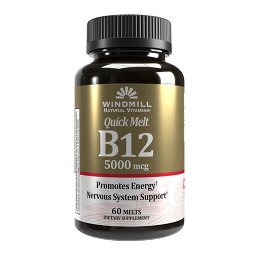 Windmill Windmill Quick Melt Vitamin B-12 5000 Mcg Dietary Supplement, 60 Count 1 Vitamins & Supplements White Smoke